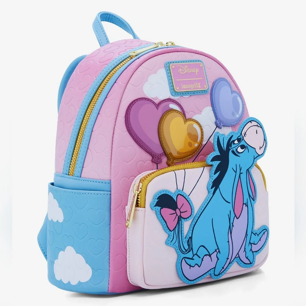 Loungefly Disney Eeyore Heart Balloons Mini Backpack NWT